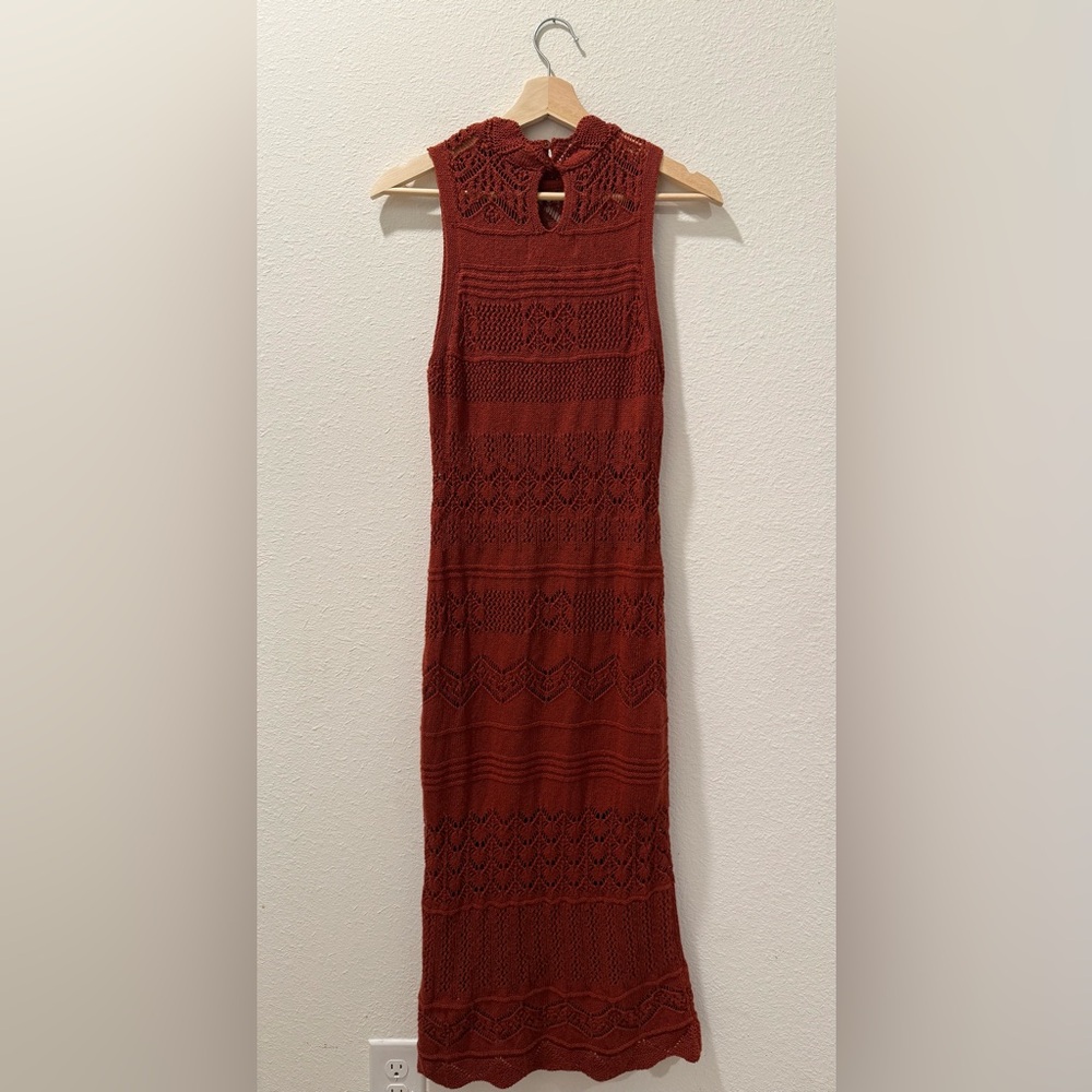 Anthropologie Mock Neck Midi Dress